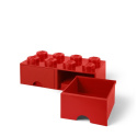 Szuflada klocek LEGO® Brick 8 (Czerwony)