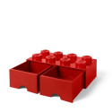 Szuflada klocek LEGO® Brick 8 (Czerwony)