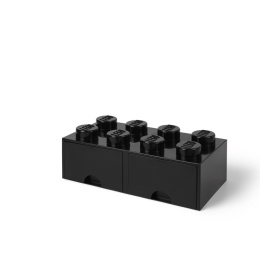 Szuflada klocek LEGO® Brick 8 (Czarny)