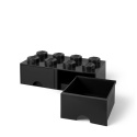 Szuflada klocek LEGO® Brick 8 (Czarny)