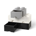 Szuflada klocek LEGO® Brick 8 (Czarny)