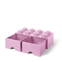 Szuflada klocek LEGO® Brick 8 (Jasnoróżowy)