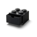 Szufladka na biurko klocek LEGO® Brick 4 (Czarny)