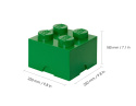 Pojemnik klocek LEGO® Brick 4 (Zielony)