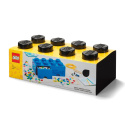 Szuflada klocek LEGO® Brick 8 (Czarny)