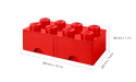 Szuflada klocek LEGO® Brick 8 (Czerwony)