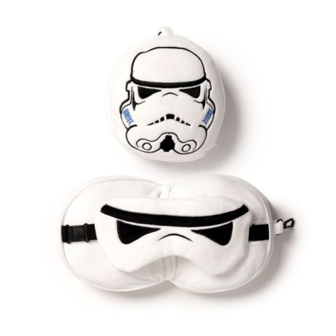 Pluszowa poduszka podróżna z opaską na oczy Relaxeazzz - Star Wars™ Stormtrooper™