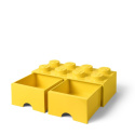 Szuflada klocek LEGO® Brick 8 (Żółty)