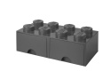 Szuflada klocek LEGO® Brick 8 (Ciemnoszary)