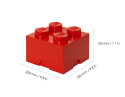 Pojemnik klocek LEGO® Brick 4 (Czerwony)