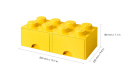 Szuflada klocek LEGO® Brick 8 (Żółty)