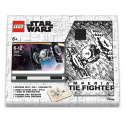 Notatnik LEGO® Star Wars™️ TIE Fighter z zestawem klocków, płytką i długopisem