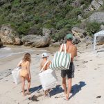 Torba plażowa - oliwkowe pasy