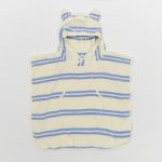 Dziecięcy ręcznik z kapturem Sid the Seagull Blue Stripe