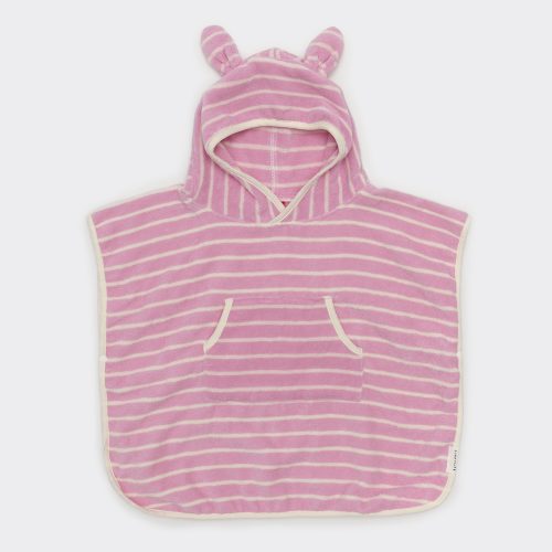 Dziecięcy ręcznik z kapturem Cotton Candy Pink Stripe