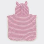 Dziecięcy ręcznik z kapturem Cotton Candy Pink Stripe