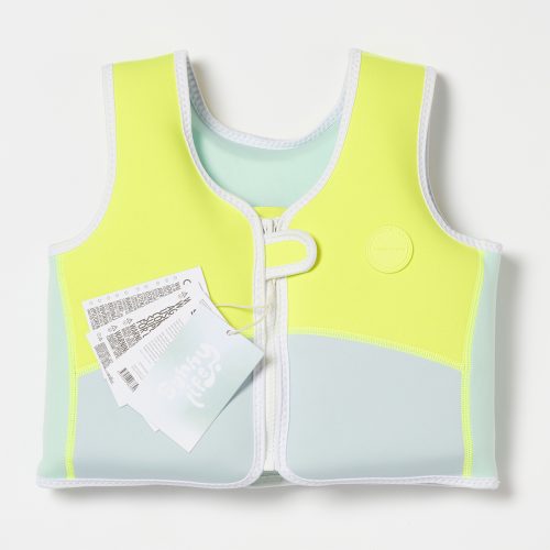 Kamizelka do pływania Salty the Shark 2-3 lata Aqua Neon Yellow