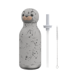 Butelka termiczna ze słomką Bestie Asobu – Foka 460 ml